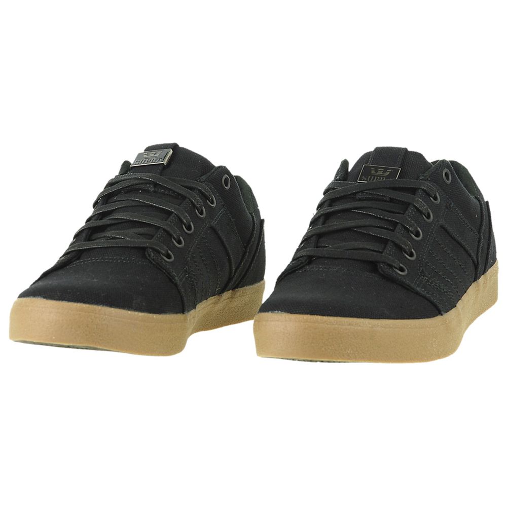 Baskets Basses Supra SkyLow 1.5 Noir Black Canvas/Gum Homme | EGU-75156525